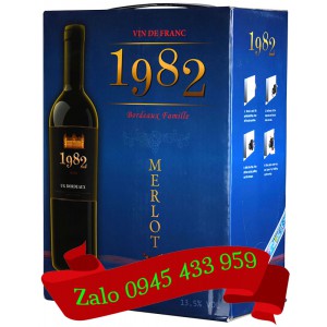 Rượu vang 1982 Merlot hộp 3 Lít