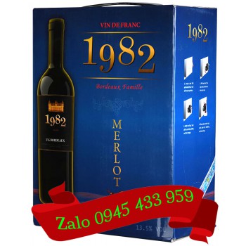 Rượu vang 1982 Merlot hộp 3 Lít