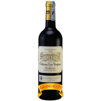 Rượu vang chateau Les Vergnes Bordeaux 750ml