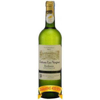 Rượu vang trắng chateau Les Vernes Bordeaux