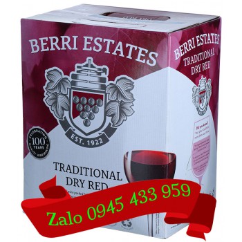 Rượu vang Berri Estates đỏ bịch 5 lít