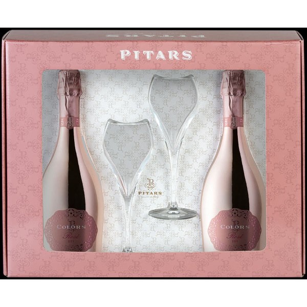Rượu vang nổ Colôrs Pitars Prosecco Rosé Brut hộp quà
